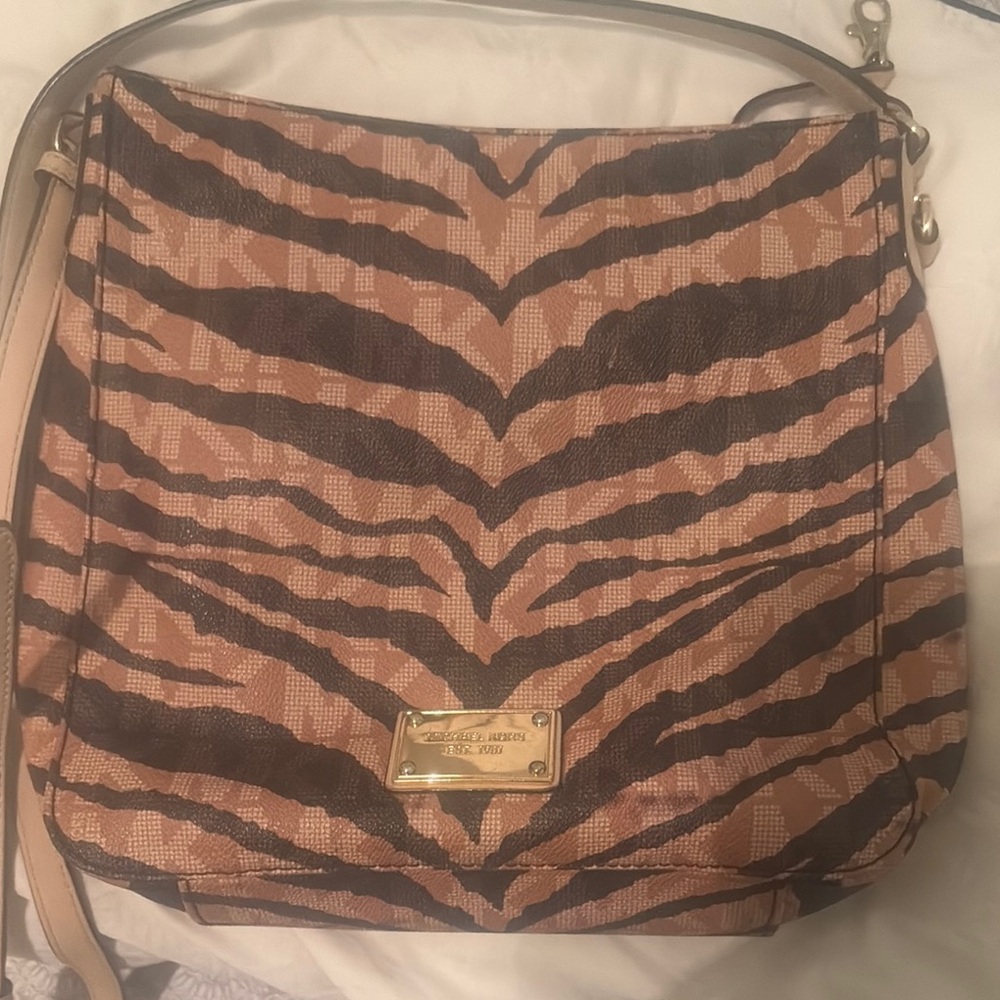 Brown and Black Animal Print Women's Bag